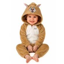 Disney Footless Romper With Embroidered Hat - Camel - View 6