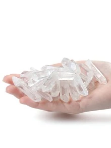 QYDCX 25/50/100g Pontas de Cristal de Quartzo Transparente a Granel, Pedras de Cristal de Cura, Forma Assimétrica, Pontas de Quartzo Bruto para Fabricação de Joias, Polimento, Cabochão, Equilíbrio de Energia Reiki