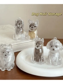 Transparent Pet Hair Storage Box Pendant Keychain - For Dog Owner Keys, Bags, Home Or Outdoor Organizer - Pet Memorial , Suitable For Dog Lovers Halloween Accessories Teachers Day Christmas Gift Ideas