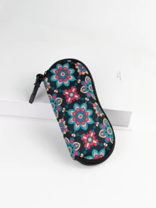 1 pieza Estuche para gafas de moda y colorido, de material duradero, estuche suave y portátil para anteojos de sol para viajes y deportes, caja compacta y protectora para almacenamiento de gafas de automóvil