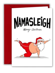 1pc Christmas Greeting Card With Envelope, Cute Santa Claus Card, Suitable As Christmas Gift For Family, Colleagues, Friends, Son, Daughter - Multicolor - View 2