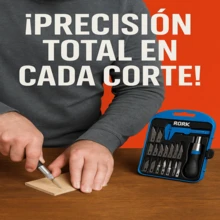 Kit de navajas tipo exacto 35 piezas MRK-001 RORK, set de herramientas para manualidades y precisión, cuchillas intercambiables, ideal para proyectos creativos, material resistente - Azul - Ver 2