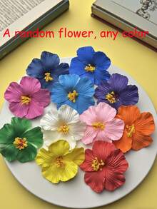 1/10Pcs Hawaiian Flower Hair Clips, Women Artificial Flower Hair Clips, Plumeria Hair Clips, Suitable For Holiday Beach Party, Summer Tropical Flower Hair Accessories, Wedding Party, Holiday Gifts For Girls, Mother's Day Gifts, Claw Clips, Hair Claws, Hair Slide, Hair Barrettes