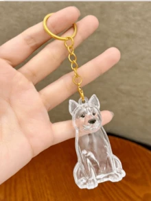 Transparent Pet Hair Storage Box Pendant Keychain - For Dog Owner Keys, Bags, Home Or Outdoor Organizer - Pet Memorial , Suitable For Dog Lovers Halloween Accessories Teachers Day Christmas Gift Ideas