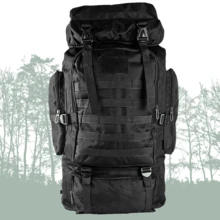 Waterproof Tactical Military Backpack 80 Liters Large Reinforced Camping Trail Mountaineering Cycling Camping Bag - 黑色 - 查看 7