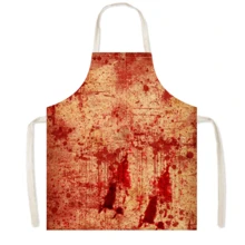 1 件万圣节儿童围裙，带有血腥飞溅设计，适合鬼屋服装，逼真的恐怖角色扮演配件，适合节日派对 - 彩色 - 查看 16