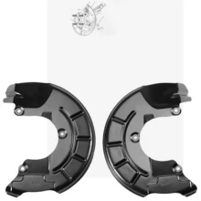 2x ANKERBLECH SPRITZBLECH FÜR VW POLO 9N 6R UP FABIA IBIZA VORNE LINKS + RECHTS - Schwarz - Übersicht 3