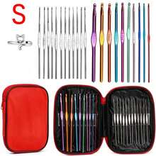 完整的钩针套件，包括符合人体工程学的钩针套装、纱线和配件 - 适合初学者和编织爱好者，全季节纱线工艺套装（所有产品颜色/包装随机）