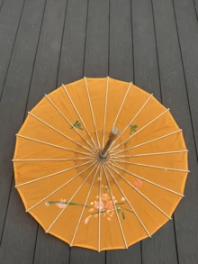 Sombrilla de bambú colorida para decoración de bodas, tela de sombrilla de bambú estilo chino H G Q - Naranja - Ver 2