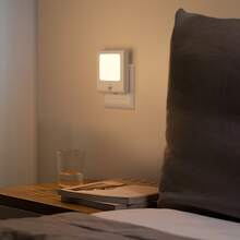 LED Night Light, ABS, Motion Sensor, Dimmable Small Nightlight For Bedroom, Corridor, Bathroom Auxiliary Lighting, Sleep Feeding Eye Protection Bedside Lamp, EU Plug - View 2