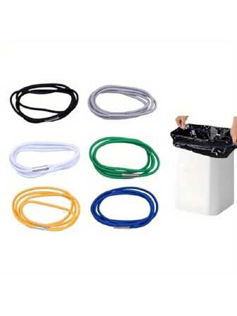 一套 3 个三种颜色的弹性垃圾桶盖 - 适用于 13 至 96 加仑的垃圾桶，家庭、办公室、学校和户外使用的安全垃圾袋架，弹性橡胶带，垃圾桶，家居用品，彩色沙盘带。