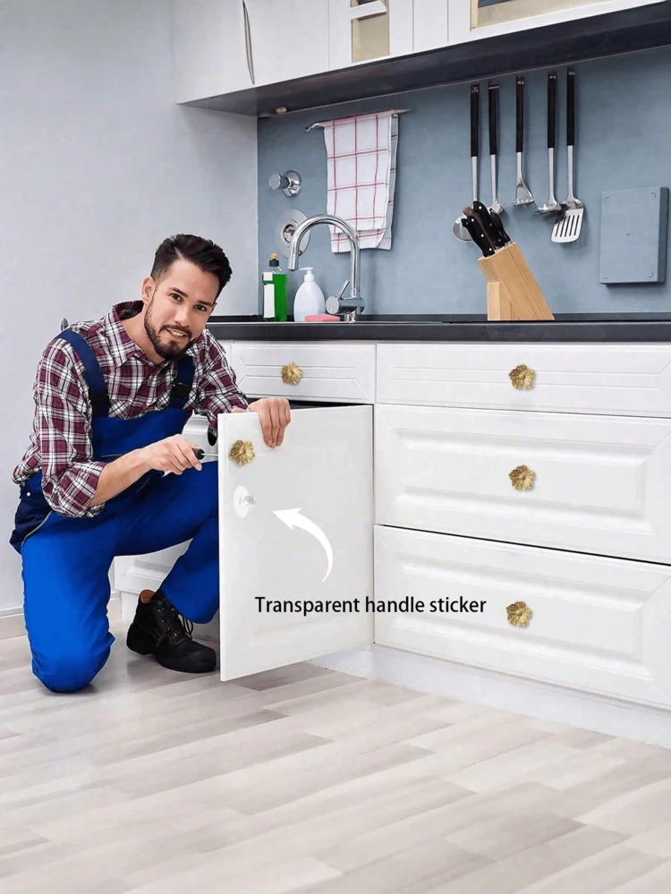 Goldene Waschtisch-Schubladengriffe, Blumen-Waschtisch-Schubladengriffe, Messing-Blumen-Schranktürgiffe, Vintage dekorative Griffe und Knöpfe, Küchen- und Badschrank-Hardware-Griffe - Verschiedenfarbig - Übersicht 7