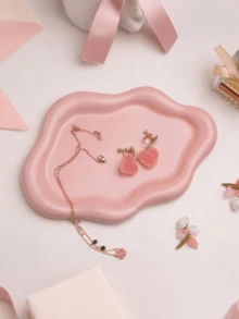 1pc Cloud Jewellery Tray, Resin Ring Tray, Jewellery Plate, Aesthetic, Resin Ring Bowl, Cloud Jewellery Tray, Cute White Jewellery Plate, Resin Jewellery Bowl, Jewellery Plate (White)