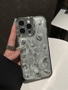 Carcasa de telefon Light Luxury InS-Style din rășină epoxidică tridimensională cu diamant de apă, model 15Pro, pentru Apple 14, emană o senzație de lux și nisip.