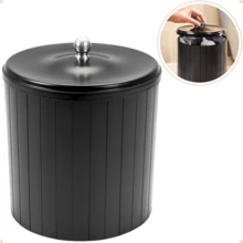 5 Liter Trash Can For Kitchen, Bathroom, Luxury White Gray And Black Sink - màu đen - Xem 8