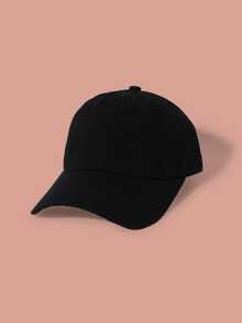 Men's Solid Color Simple Sun Visor Baseball Cap, Casual Everyday Wear - Black - View 2