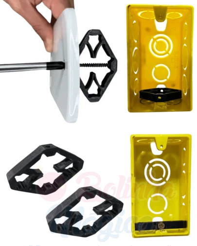 6 Kits Salva Caixinha De Luz P/ Tomada Interruptor Elétrico Reparo Instalação Salva Caixas de Parede