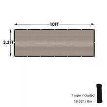 Sun Shade Cloth Privacy Screen With Grommets Balcony Fence Patio Garden Pergola, Pergola Cover Canopy Sun Shelter - 棕色 - 查看 12