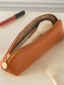 小巧优雅的化妆收纳包，便携式化妆刷盒，方便的化妆品收纳袋，适合旅行/学校，柔软可折叠，宽敞，高端，纯色旅行必需品假期暑假返校学校用品包，适合学校的旅行包，女士化妆包，适合旅行 - 彩色 - 查看 13