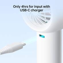 Ventilador de mano portátil JISULIFE, diseño de mano mini con 5 velocidades, batería recargable USB de 4500 mAh, refrigeración de bolsillo, potente, sin aspas, regalo para niñas/mujeres/amigos - Multicolor - Ver 10