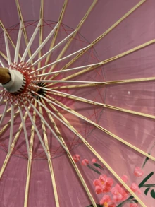 Sombrilla de bambú colorida para decoración de bodas, set de 10 sombrillas chinas de tela, accesorio decorativo para boda, fiesta o eventos, ambientación temática oriental, ideal para centros de mesa y fotografía - Rosa - Ver 8