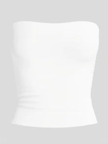 Kit3 Cropped Tube Top Tube Bandeau Blouse Basic Women's Lined Suplex Premium Blogger - Kit3 Tube Preta Branca Marrom - View 4