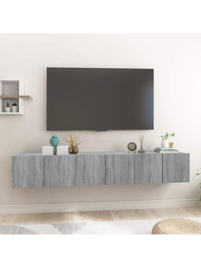 VidaXL TV Wand Units Pcs 60x30x30 Cm Processed Wood Grijs Sonoma Oak