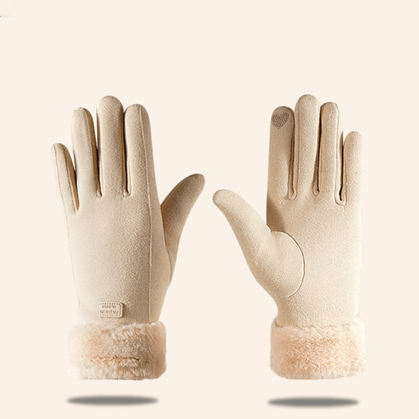 Guanti invernali da donna foderati, guanti invernali touch screen rinforzati, fodera morbida e calda impermeabile, accessori natalizi alla moda, guanti invernali