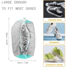 Sacos Lavar Sapato Saco De Viagem Armazenamento Malha Lavanderia Anti Deformação Saco de Lavagem Sapato