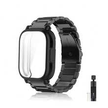 1pc Stainless Steel Band+Case For Redmi Watch 5 Active, Magnetic Buckle Steel Strap +Tpu Protective Case Smart Watch Band