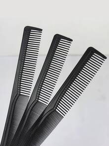 Peine de cola de estilo de peinado de maquillaje negro/Peine de doble cara, peine de salón negro para trenzar/recogidos/maquillaje, kit de peinado, para peluquería, salón de belleza y artículos esenciales de viaje