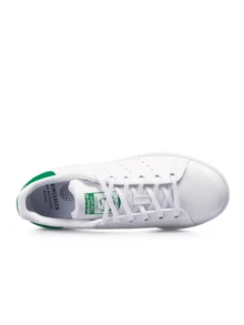 Adidas Giày thể thao Stan Smith Series Unisex, thường ngày, đi làm, nhẹ, thoáng khí, đệm êm ái, dễ vệ sinh, chống trượt, logo cổ thấp, đa năng, đường phố, màu trắng, xanh lá cây, FX5502 - Trắng/Lõi Trắng/Xanh lá cây - Xem 3
