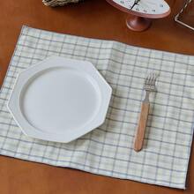 1/2/6/10pcs Light Blue Plaid, Black & White Checkered Decorative Napkins, Suitable For Valentine's Day, Weddings, And Everyday Use - Multicolor - View 6