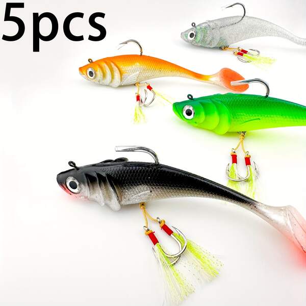 Isca Macia para Pesca, Iscas de Pesca Realistas em Couro PVC