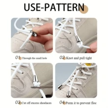 2/4 件免系带鞋带锁 - 金属弹簧夹，适用于运动鞋、休闲鞋、运动裤、DIY 帽绳 - 弹性张力和缝纫配件