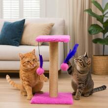 Scratching Post With Double Sisal Cat Toy - Rosa Pálido - Ver 1