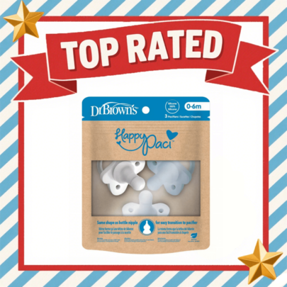 [3 Pack]Newborn Pacifiers 0-6 Months 100% Silicone Orthodontic Soother For Baby Breastfeeding Bottle Feeding Infants