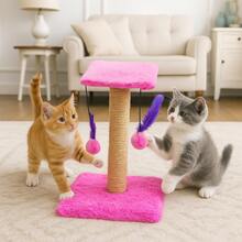 Scratching Post With Double Sisal Cat Toy - Rosa Pálido - Ver 2