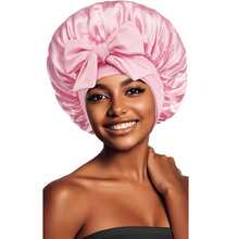 1pc Luxurious Satin Silky Bonnet With Adjustable Tie - Lightweight Hair Protection Cap For All-Night Comfort, Hair Care, And Shower Luxurious Satin & Silk Bonnet For Sleeping - Adjustable Comfort Fit With Tie Band - Perfect For Long Curly Or Braided Hair - Premium Bathroom Accessory For Stylish Comfort Unisex Night Hair Protection For Men & Women