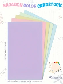 25/50/75/100 Blatt gemischtes Farbkarton-Papier, 8,3 x 11,7 Zoll, verschiedene Farben, dick, geeignet für Geburtstagsgeschenke, Scrapbooking, Kartenherstellung, Druck, Schulprojekte und DIY-Basteleien - Verschiedenfarbig - Übersicht 7