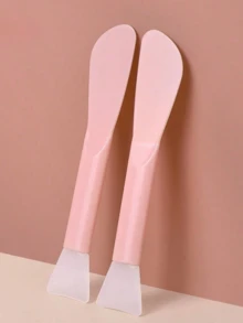 4/1 件装硅胶面膜刷带刮刀，二合一 DIY 泥面膜混合美容工具