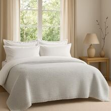 土耳其制造 特大号床罩 – 100% 纯棉 – 200x220 厘米 – 透气床罩 - 灰色 - 查看 5