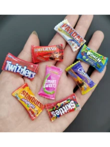 10 件 20 件 树脂微型零食袋，适用于 Blyth Ob11 娃娃的配件（注意：产品是塑料的，不是磁铁！） 随机款式 10 件 - 彩色 - 查看 4