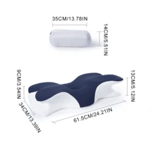 LIPETY Memory Foam-Kissen, Memory Foam-Nackenkissen, ergonomisches Kissen zur Linderung von Nackenschmerzen, Bettkissen zum Schlafen, Nackenkissen für Seiten-, Rücken- und Bauchschläfer, perfekte Wahl für Zuhause oder Urlaubsreisen
