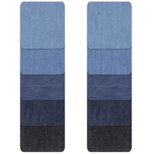 5 pieces/set of circular and rectangular ironing patch patches for clothing repair, denim patch for jeans set, (4 colors) for interior and exterior repair of jeans and clothing - Multicolor - View 16
