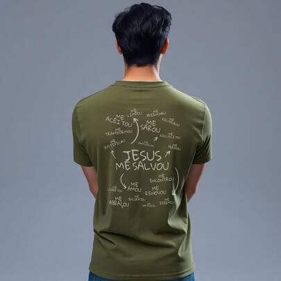 Camiseta Camisa Masculina Jesus Seja O Centro 100% algodão