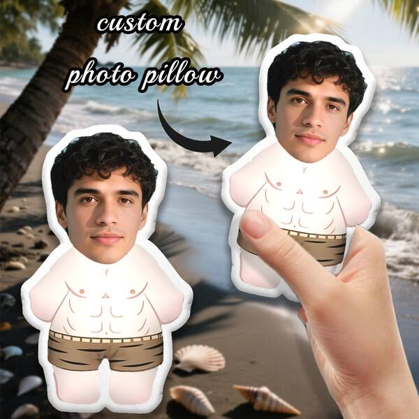 Spersonalizowana poduszka z obrazkiem, uroczy motyw z kreskówki, spersonalizowana poduszka z portretem, druk dwustronny, poduszka na sofę, wyjątkowy prezent urodzinowy, Boże Narodzenie, Halloween, Święto Dziękczynienia, dla rodziny i przyjaciół - Wild Man