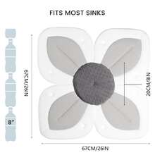 INS Nordic Home 1pc Infant Lotus Flower Shaped Bathing Seat, Suitable For Newborns And Infants 0-6 Months And Above, Machine Washable Baby Bath Mat, Baby Birth Gift
