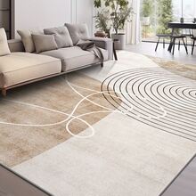 1pc Luxury Velvet Area Mat, 850g/Sqm, Geometric Pattern, Soft Plush Thick Low Pile, Non-Slip, Machine Washable, Cut-To-Fit For Living Room, Bedroom, Office - Bohemian Style Home Decor, Rugs For Living Room Bathroom Kitchen Decor Christmas Decor Kitchen Rug - Multicolor - View 2