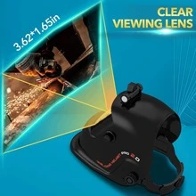 1pc Large Viewing Area Solar-Powered High-Impact PP Welding Helmet, Professional Matte Black Full-Face Welding Mask With LED Work Light, True Color Lens & 2 Arc Sensors, Auto Darkening Shade 4/9-13, Ideal For TIG MIG ARC Welding, Metal Fabrication & Auto Repair Shop All-Season Industrial Use - Black - View 3